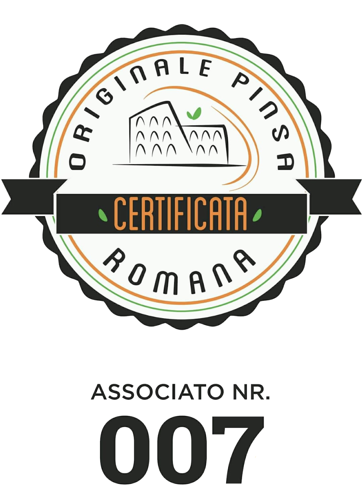 Certificazione Pinsa Romana Pizzeria Te Pio a Pizze Fiumicino